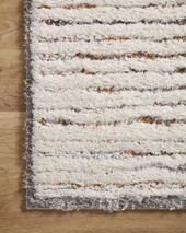 Loloi Levitt Shag LEV-01 Ivory Multi Area Rug Corner Loloi Levitt Shag LEV-01 Ivory Multi Area Rug Corner