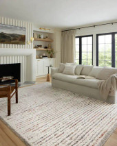 Loloi Levitt Shag LEV-01 Ivory Multi Area Rug Room Scene Loloi Levitt Shag LEV-01 Ivory Multi Area Rug Room Scene