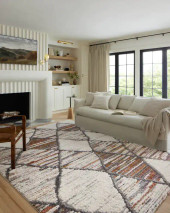 Loloi Levitt Shag LEV-05 Ivory Fiesta Area Rug Room Scene Loloi Levitt Shag LEV-05 Ivory Fiesta Area Rug Room Scene