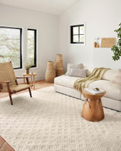 Loloi II Neda NED-04 Ivory Natural Area Rug Room Scene Loloi II Neda NED-04 Ivory Natural Area Rug Room Scene