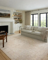 Loloi II Odette ODT-05 Beige Silver Area Rug Room Scene Loloi II Odette ODT-05 Beige Silver Area Rug Room Scene