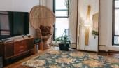 Loloi Padma PMA-03 Navy Multi Area Rug Room Scene Loloi Padma PMA-03 Navy Multi Area Rug Room Scene