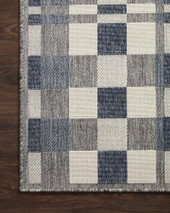 Loloi II Rainier RAI-04 Ivory Denim Area Rug Corner Loloi II Rainier RAI-04 Ivory Denim Area Rug Corner
