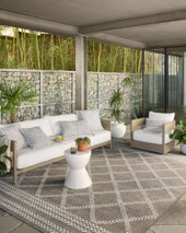 Loloi II Rainier RAI-05 Natural Ivory Area Rug Room Scene Loloi II Rainier RAI-05 Natural Ivory Area Rug Room Scene
