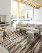 Loloi II Rainier RAI-08 Ivory Taupe Area Rug Room Scene Loloi II Rainier RAI-08 Ivory Taupe Area Rug Room Scene