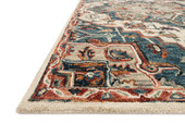Loloi Victoria VK-16 Blue Red Area Rug Angle Loloi Victoria VK-16 Blue Red Area Rug Angle