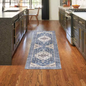 Nourison Grand Washables GRW03 Denim Runner Area Rug Room Scene Nourison Grand Washables GRW03 Denim Runner Area Rug Room Scene