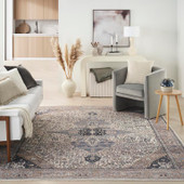 Grand Washables 8x10 Ivory Blue Room Image Grand Washables 8x10 Ivory Blue Room Image