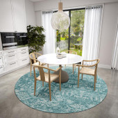 Dalyn Aberdeen AB1 Seaside Round Area Rug Room Scene Dalyn Aberdeen AB1 Seaside Round Area Rug Room Scene