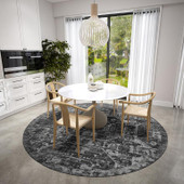 Dalyn Aberdeen AB2 Midnight Round Area Rug Room Scene Dalyn Aberdeen AB2 Midnight Round Area Rug Room Scene