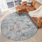 Dalyn Camberly CM1 Skydust Round Area Rug Room Scene Dalyn Camberly CM1 Skydust Round Area Rug Room Scene