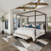 Dalyn Carmona CO4 Pewter Area Rug Room Scene 2 Dalyn Carmona CO4 Pewter Area Rug Room Scene 2