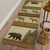Dalyn Excursion EX1 Beige Runner Area Rug Room Scene