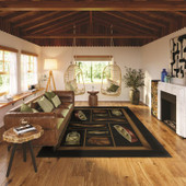 Dalyn Excursion EX4 Black Area Rug Room Scene