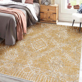 Dalyn Izmir IZ1 Gold Area Rug Room Scene