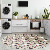 Dalyn Kendall KE14 Putty Round Area Rug Room Scene Dalyn Kendall KE14 Putty Round Area Rug Room Scene