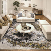 Dalyn Kikiamo KK13 Graphite Area Rug Room Scene Dalyn Kikiamo KK13 Graphite Area Rug Room Scene