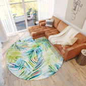 Dalyn Tropics TC4 Meadow Round Area Rug Room Scene