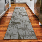 Dalyn Tropics TC7 Grey 2x8 Runner Area Rug Room Scene