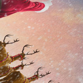 Dalyn Wonderland WN1 Twilight Santa in Sleigh Rug Close Up