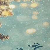 Dalyn Wonderland WN3 Skydust Happy Holidays with Lantern Rug Close Up Dalyn Wonderland WN3 Skydust Happy Holidays with Lantern Rug Close Up