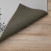 Dalyn Wonderland WN5 Silver Merry Christmas with Hanging Stockings Rug Backing