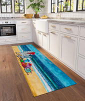 Dalyn Wonderland WN9 Ocean Presents On The Beach 2x8 Runner Area Rug Room Scene Dalyn Wonderland WN9 Ocean Presents On The Beach 2x8 Runner Area Rug Room Scene
