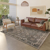 Dalyn Yarra YA5 Pewter Area Rug Room Scene Dalyn Yarra YA5 Pewter Area Rug Room Scene