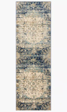 Loloi Anastasia AF-06 Blue/Ivory Area Rug Runner Loloi Anastasia AF-06 Blue/Ivory Area Rug Runner