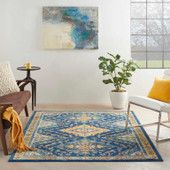 Nourison Allur ALR02 Navy Multi Area Rug Room Scene Nourison Allur ALR02 Navy Multi Area Rug Room Scene