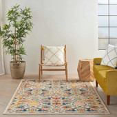 Nourison Allur ALR03 Ivory Multi Area Rug Room Scene Nourison Allur ALR03 Ivory Multi Area Rug Room Scene