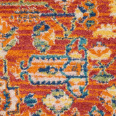 Nourison Allur ALR04 Red Multi Area Rug Swatch Nourison Allur ALR04 Red Multi Area Rug Swatch