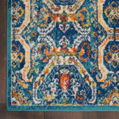 Nourison Allur ALR05 Blue Multi Area Rug Corner Nourison Allur ALR05 Blue Multi Area Rug Corner