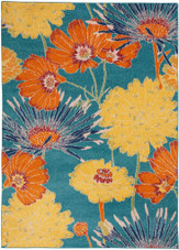 Nourison Allur ALR06 Turquoise Multi Area Rug Nourison Allur ALR06 Turquoise Multi Area Rug