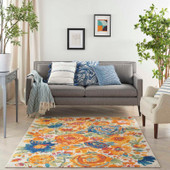 Nourison Allur ALR07 Ivory Multi Area Rug Room Scene Nourison Allur ALR07 Ivory Multi Area Rug Room Scene