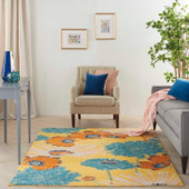 Nourison Allur ALR06 Yellow Multi Area Rug Room Scene Nourison Allur ALR06 Yellow Multi Area Rug Room Scene