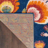 Nourison Allur ALR08 Navy Multi Area Rug Back