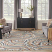 Nourison Astra Machine Washable ASW08 Ivory Multi Area Rug Room Scene Nourison Astra Machine Washable ASW08 Ivory Multi Area Rug Room Scene