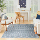 Nourison Astra Machine Washable ASW10 Blue 5x7 Rug in Living Room Nourison Astra Machine Washable ASW10 Blue 5x7 Rug in Living Room