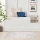 Nourison Astra Machine Washable ASW10 Ivory 3x5 Rug in Room Nourison Astra Machine Washable ASW10 Ivory 3x5 Rug in Room