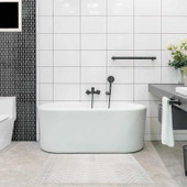 Nourison Astra Machine Washable ASW10 Ivory 2x4 Rug in Bathroom Nourison Astra Machine Washable ASW10 Ivory 2x4 Rug in Bathroom