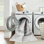 Nourison Astra Machine Washable ASW11 Blue Ivory 8x10 Rug in Washing Machine Nourison Astra Machine Washable ASW11 Blue Ivory 8x10 Rug in Washing Machine