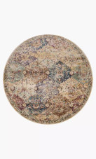 Loloi Anastasia AF-12 Ivory/Multi Area Rug Round Loloi Anastasia AF-12 Ivory/Multi Area Rug Round