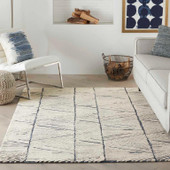Nourison Colorado CLR01 White Blue 5x7 Rug in Room