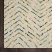 Nourison Colorado CLR02 Ivory Green Area Rug Corner