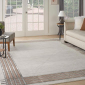 Nourison Desire DSR01 Ivory Silver Area Rug Room Scene Nourison Desire DSR01 Ivory Silver Area Rug Room Scene