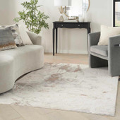 Nourison Desire DSR04 Cream Grey Area Rug Room Scene Nourison Desire DSR04 Cream Grey Area Rug Room Scene