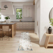 Nourison Glitz GLZ06 Taupe Multi 2x8 Runner in Kitchen Nourison Glitz GLZ06 Taupe Multi 2x8 Runner in Kitchen