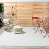 Nourison Courtyard COU01 Ivory Aqua 7x10 Area Rug Outdoors Nourison Courtyard COU01 Ivory Aqua 7x10 Area Rug Outdoors