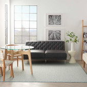 Nourison Courtyard COU01 Ivory Aqua Area Rug Room Scene Nourison Courtyard COU01 Ivory Aqua Area Rug Room Scene